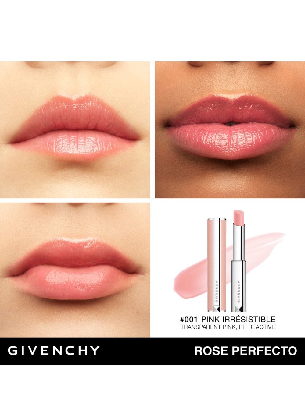 GIVENCHY Rose Perfecto Lip Balm in 001/1.5g